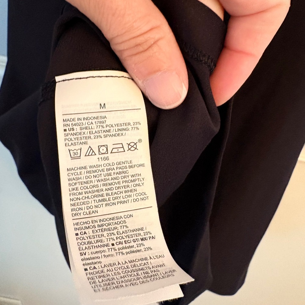 Old Navy Active Powersoft Go-Dry Exercise Dress Black Built-in Shorts Medium - Picture 4 of 7